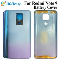 NEW Glass Cover For Xiaomi Redmi Note 9 Back Battery Cover Door Rear Housing Case M2003J15SC M2003J15SG Battery Cover With Lens