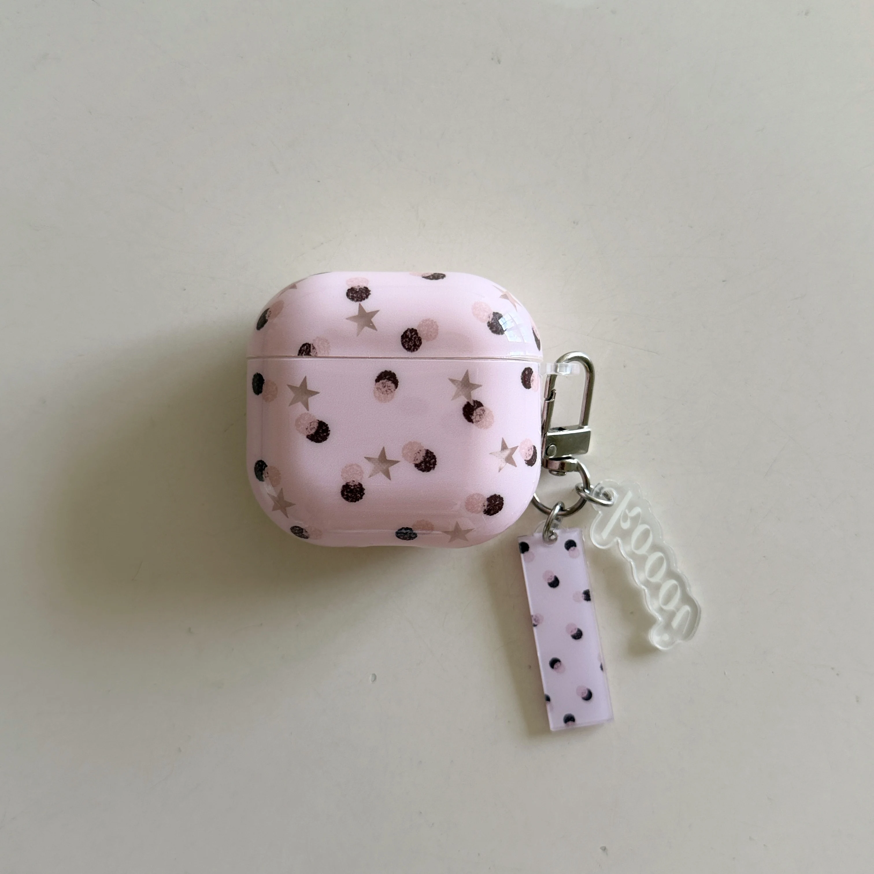 Cute Polka Dot Star Print Earphone Case For AirPods 5 4 3 2 1 Pro3 Pro2 Pro Soft Hard PC Bluetooth Headset Protective Cover