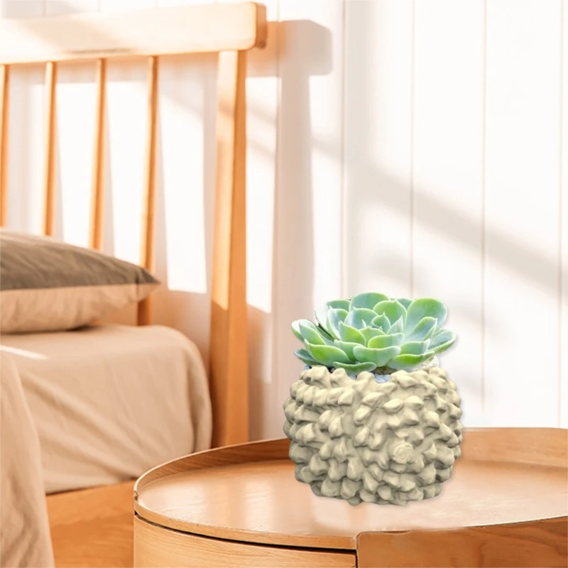 Flower Pot Silicone Mold Concrete Succulent Planter Mould DIY Holder Mold K3KF