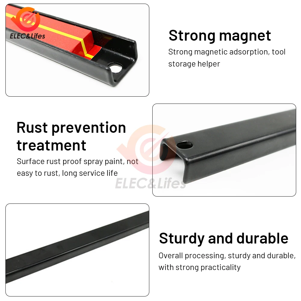 Magnetic Tool Holder Heavy-duty Magnet Tool Bar Strip Rack Space-Saving & Strong Metal Organizer Storage Rack For Knife Wrench