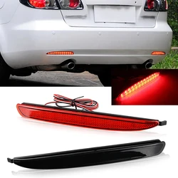 1 Pair RED/Smoked Lens Rear Bumper Reflector LED Tail Brake Light FOR Mazda 6 2003-2008 For Mazda6 Atenza Sport Mazdaspeed
