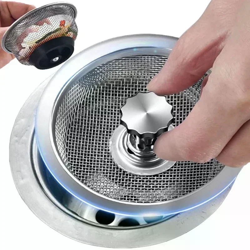 /PFU/Steel Kitchen Sink Filter Mesh Sink Sewer Strainers Bathroom Floor Drains Catcher Waste Drain Hole Filter Stainless
