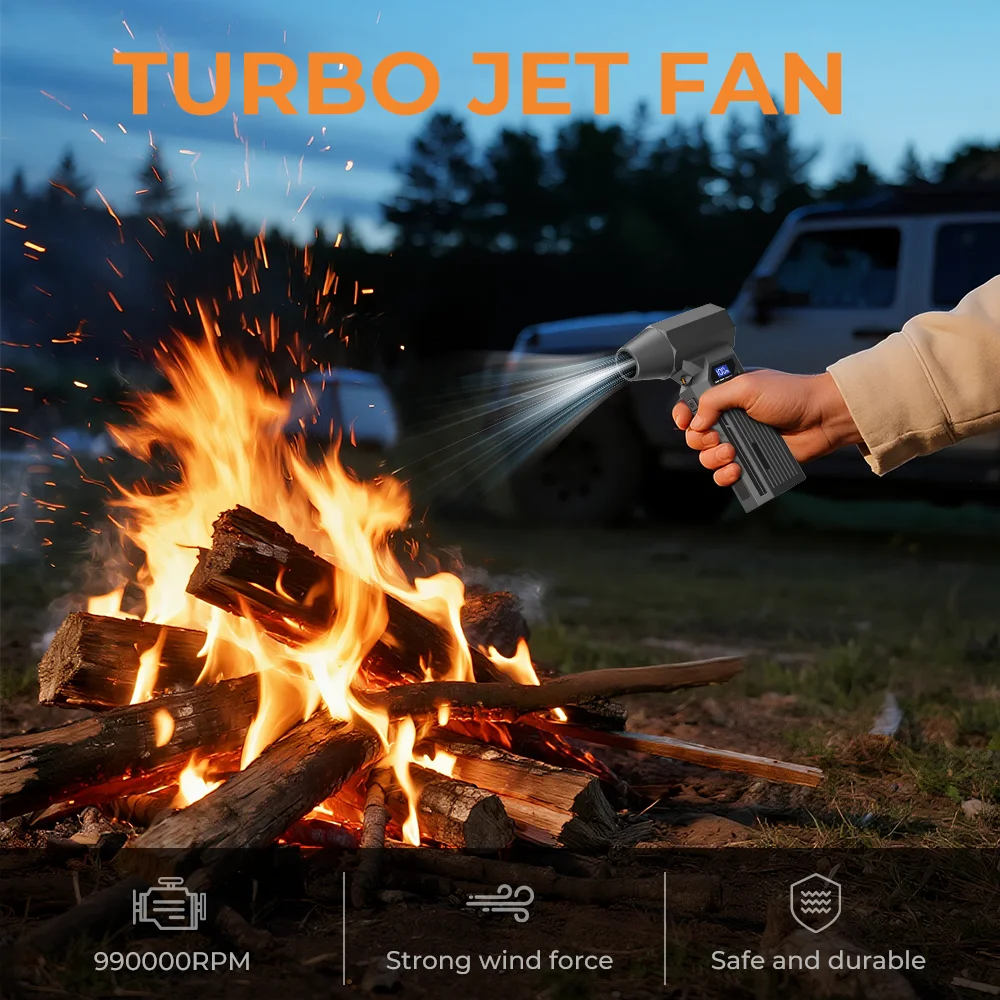 

Модернизированный турбофабристый вентилятор, 990 000 об/мин, высокоскоростной воздуходувка, универсальный бесщеточный пылеочиститель с вакуумным комплектом, мини-турбоструйный вентилятор