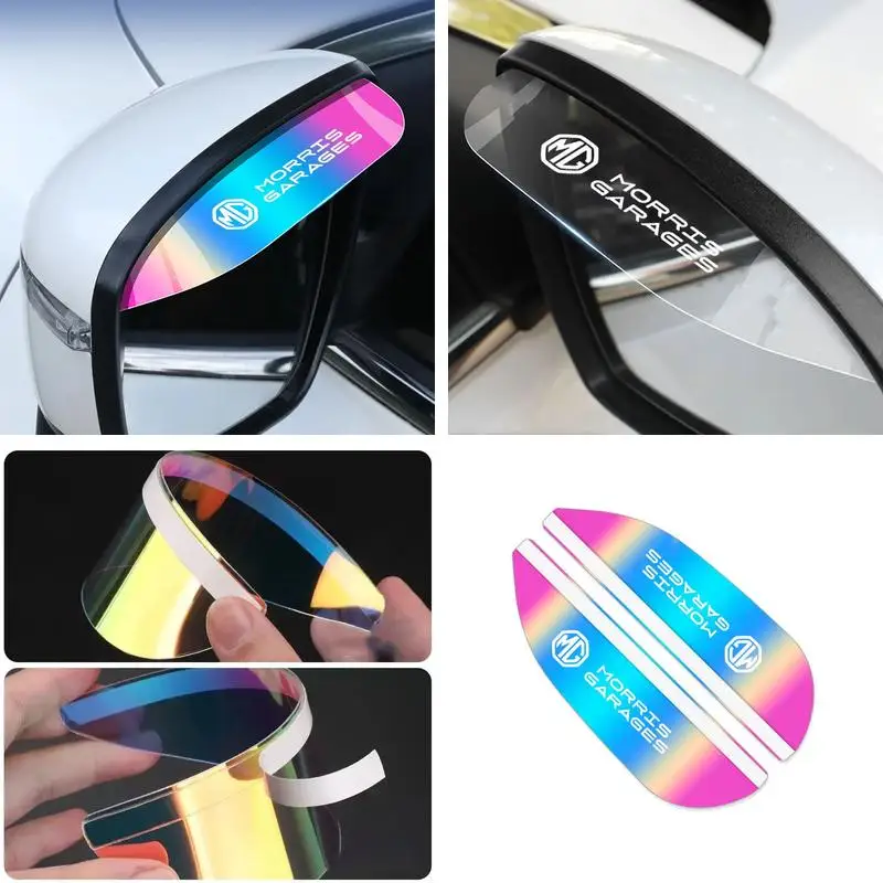 Transparent Rain Deflector 2PCS for Car Door Mirrors Reflective Side Mirror Shield Water Repellent Visor Compatible with MG HS Z