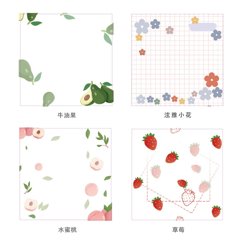 1pack /lot Beautiful Florist Notepad Sticky NoteMemo Sticky Pad Notes students gift prize office school supplies
