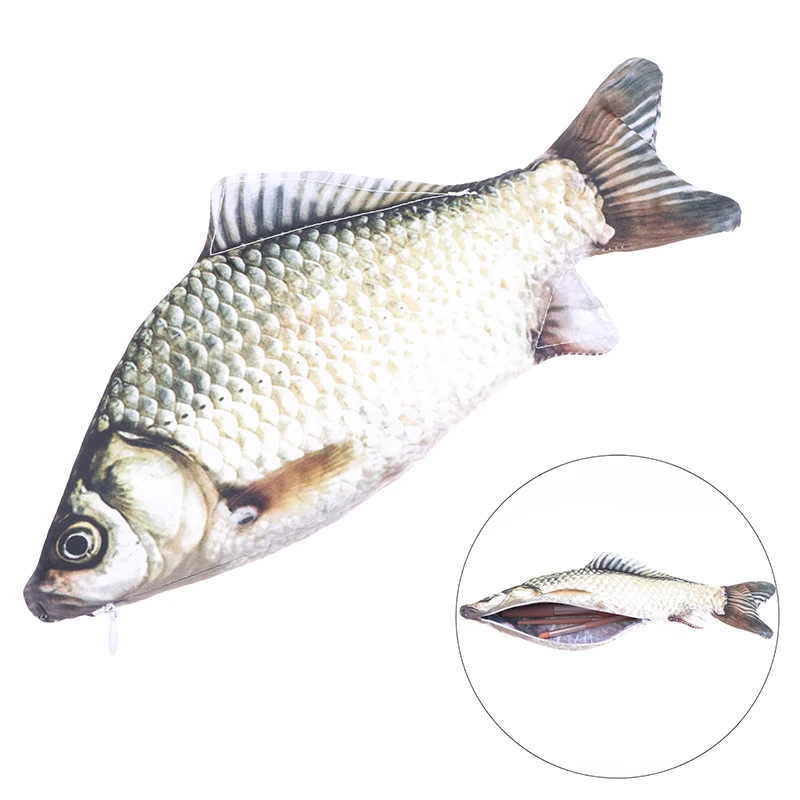 1PC Kreatywny piórnik Fish o dużej pojemności Ulepszenia piórnika Prezent szkolny Zabawna torba na pióro wieczne Artykuły szkolne Piórnik