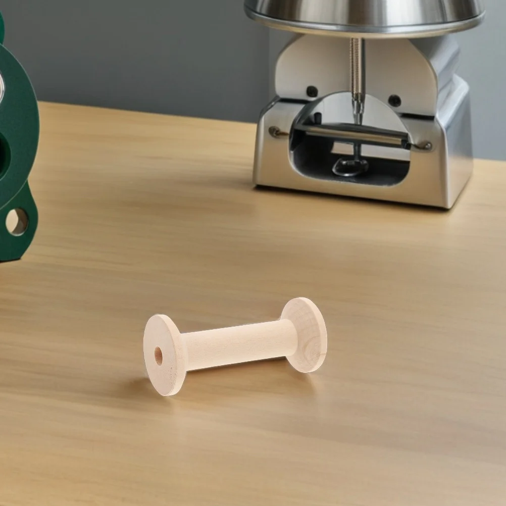 Zestaw 4 drewnianych szpulek pustych na nici do szycia, organizer do rękodzieła, projekty DIY z drewna, narzędzie do nawijania włóczki