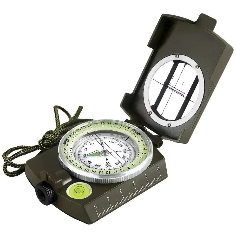 Multifunctional Lens Compass Tactical and Trekking Waterproof Metal Aiming Navigation Compass