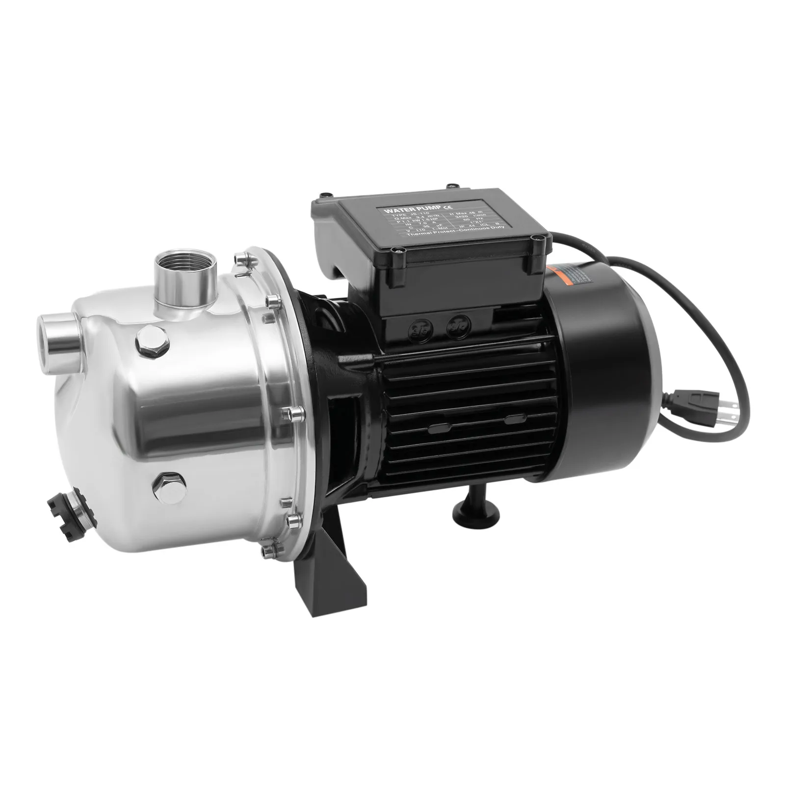 Bomba de jato de jardim para poço raso 1100W, bomba de jato de reforço de aspersão 115V para sistema de irrigação de gramado de jardim, fonte de lago,