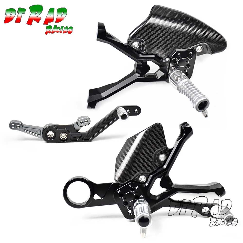 For BMW S1000R/RR 2019 2021-2023 M1000RR 20-23 Motorcycle Rear Footrest Adjustable Rearset Accessories Carbon Fiber Pedals Kits