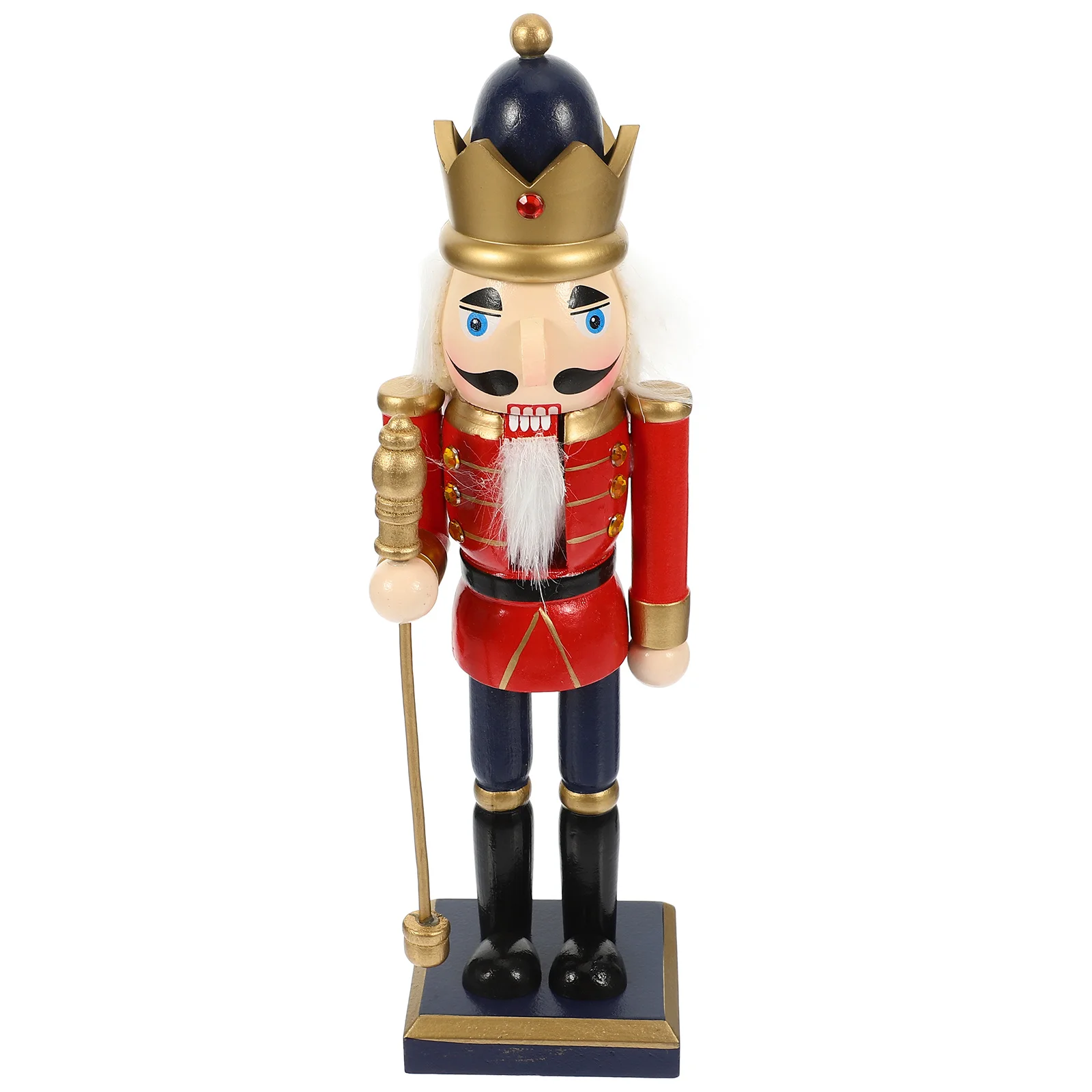 

Wooden Soldier Nutcracker Christmas Decoration Hand-Painted Wood Craft Desktop Xmas Gift Decor Festive Holiday Ornament