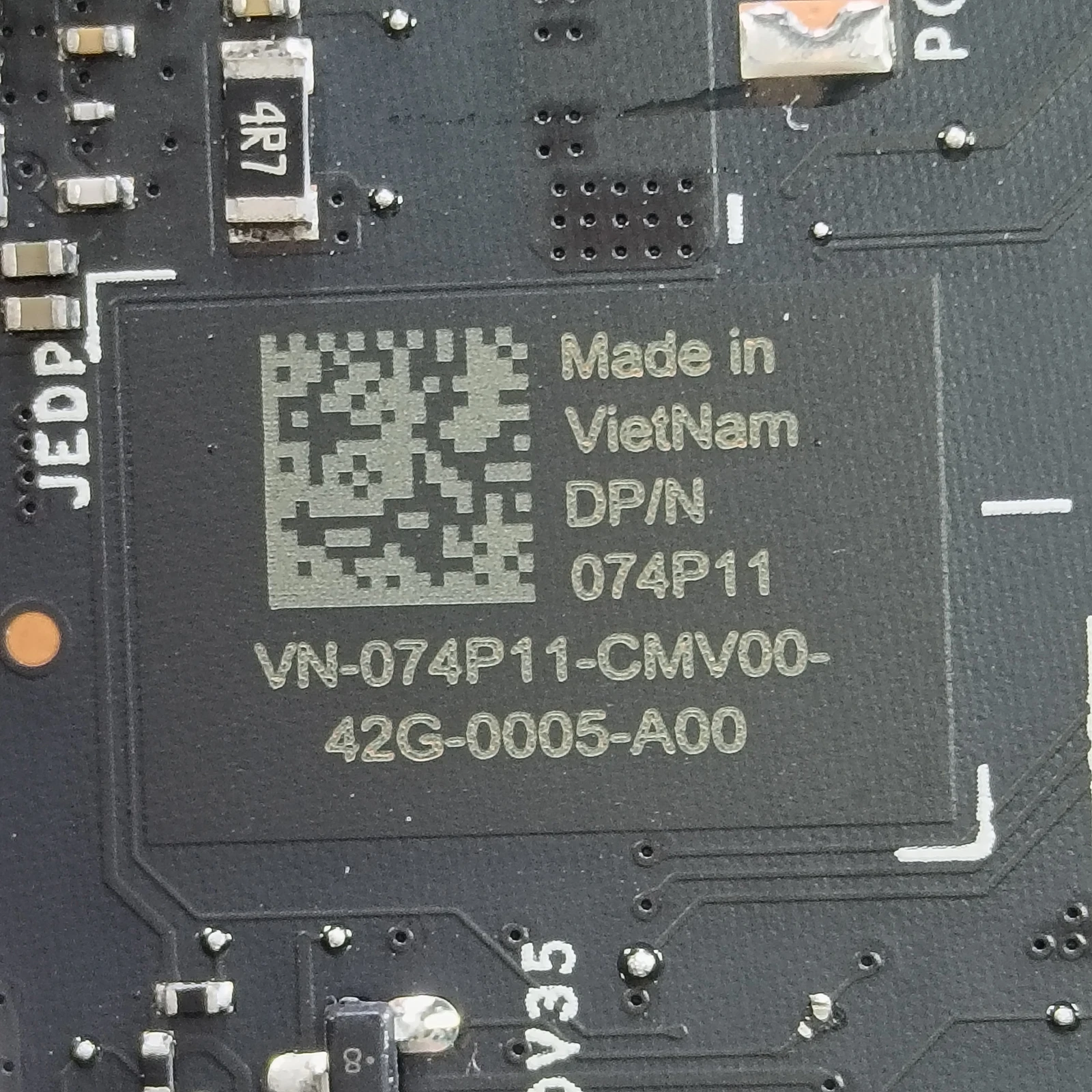 074P11 لديل Alienware X16 R1 اللوحة الأم للكمبيوتر المحمول SRMJ1 i7-13700H GN21-X4-A1 8GB RTX4060 16GB RAM اللوحة الرئيسية IDP60 LA-M418P