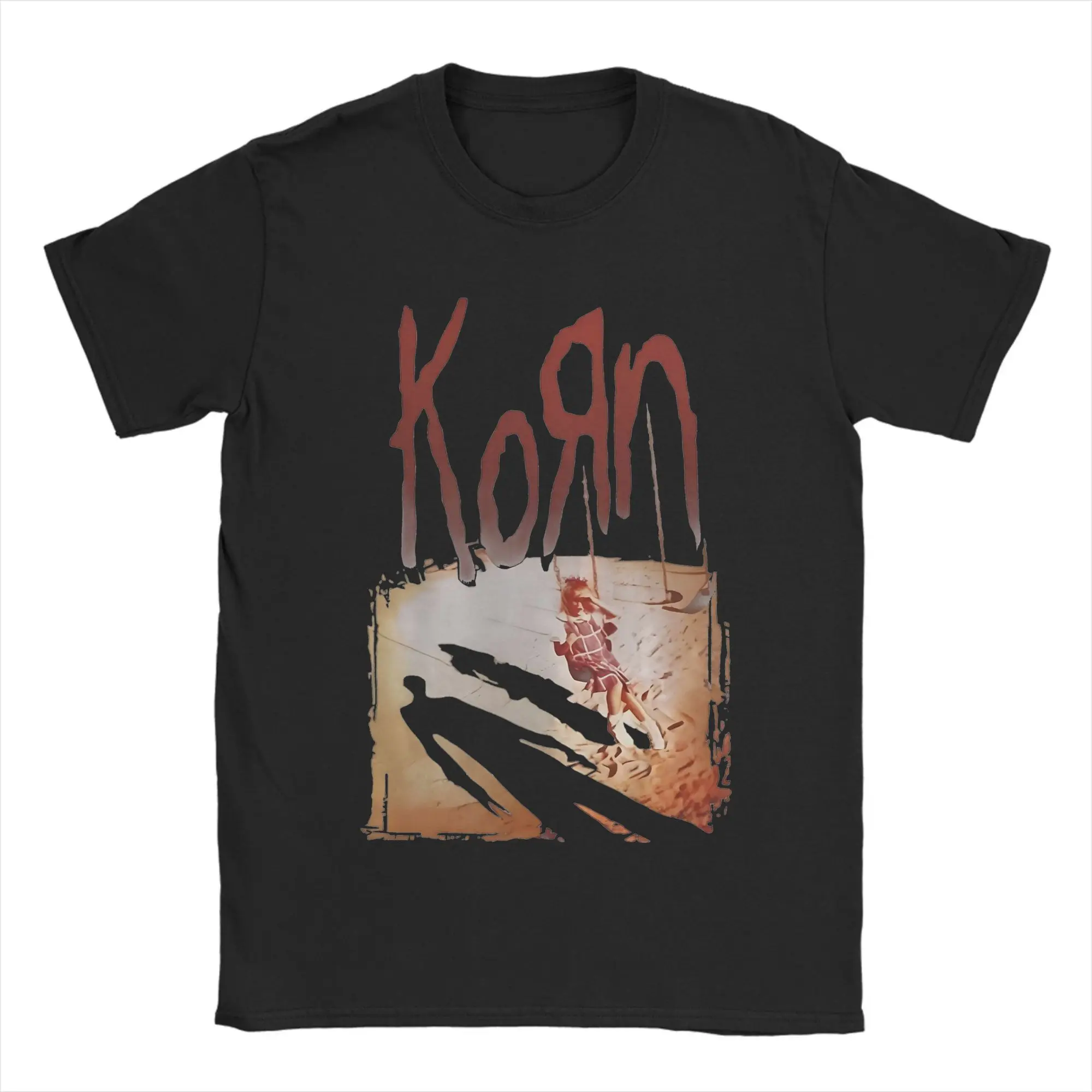 

Men's T-Shirts Korn Crazy Cotton Tees Short Sleeve Rock Band T Shirt Crewneck Tops Plus Size