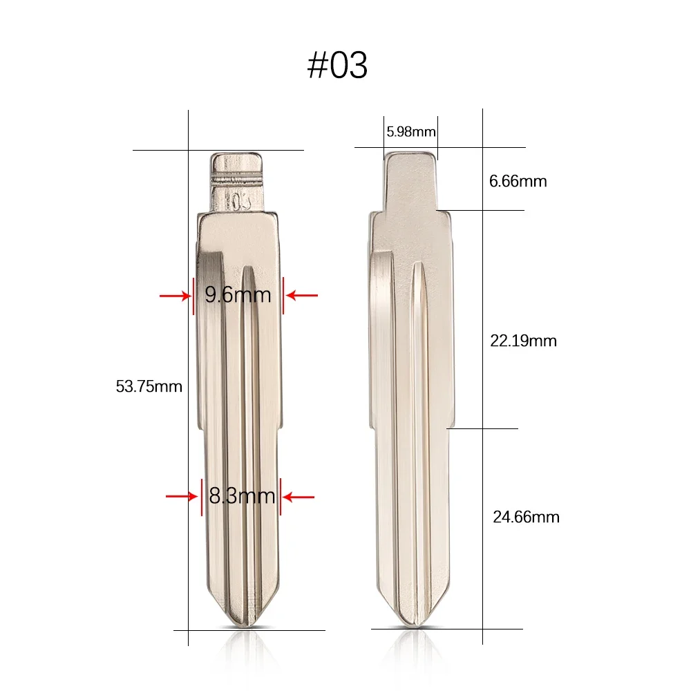 10pcs/lot Universal Remotes Flip Blade 03# for KD FOR 2.3 Blank Remote Key Blade Replacement for Honda Accord Odyssey old Civic