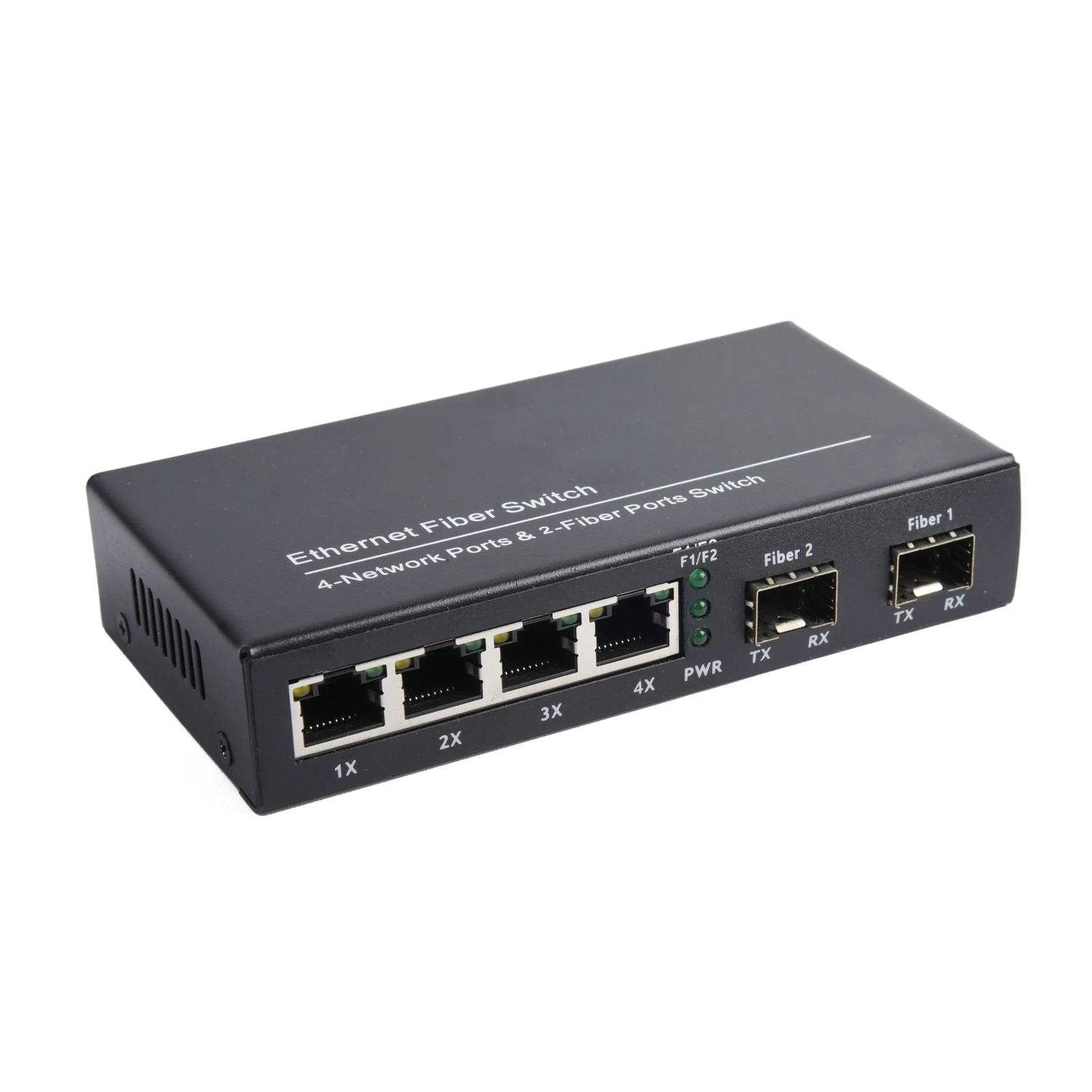 1 * محول وسائط جيجابت SFP 2 SFP إلى 4 RJ45 10/100/1000M مفتاح الألياف البصرية مع وحدة 3 كجم LC/SC SFP للاتصال السريع