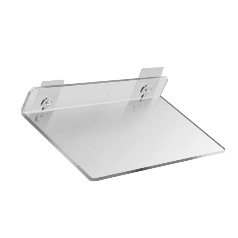  Storage Rack Floating Shelf Wall-mounted Acrylic Clear Floating Shelves Wall Shelf for Home Bathroom Bedroom Display