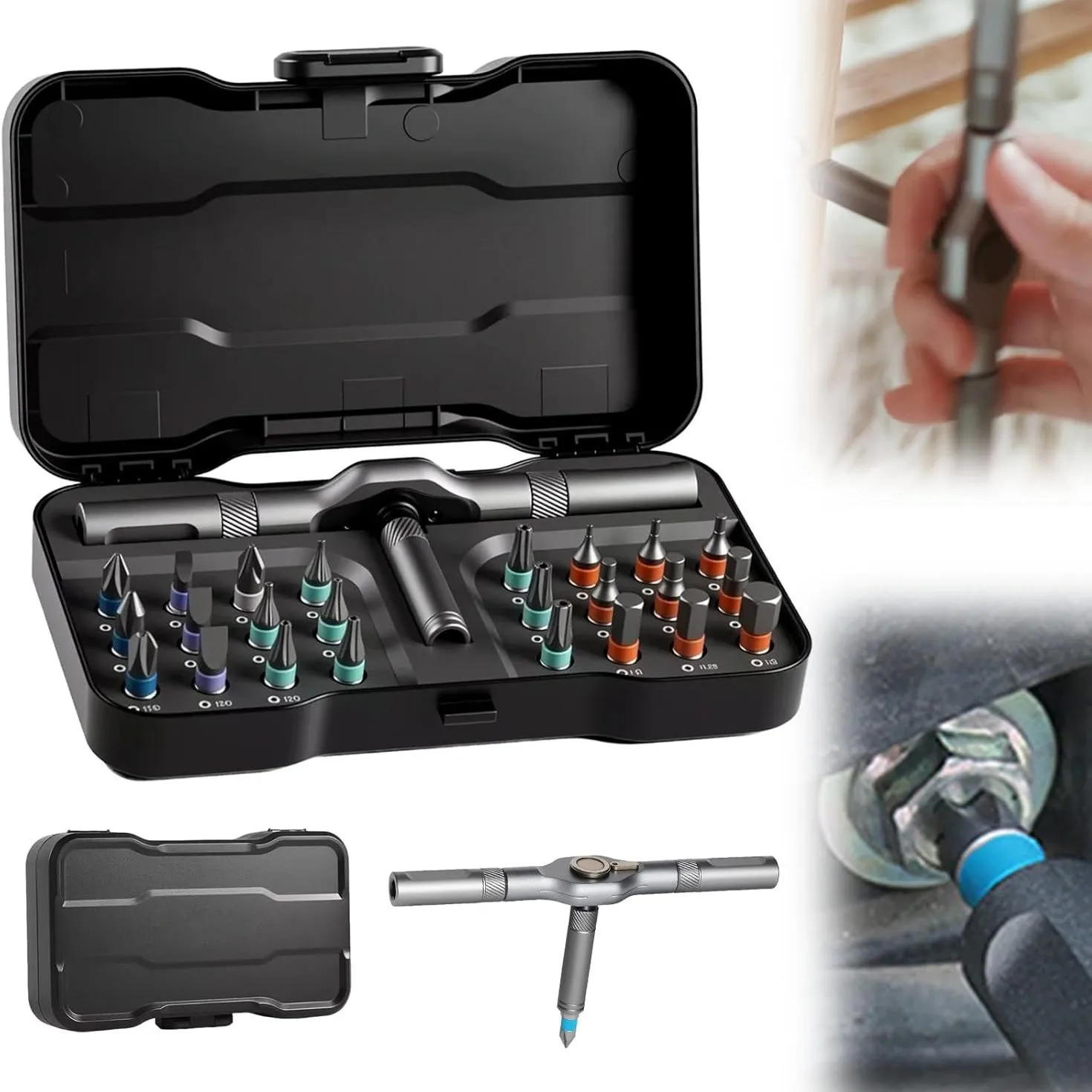 

The Ultimate Toolkit: Набор отверток с магнитной трещоткой RS1 24 в 1 | Биты из легированной стали S2 и быстросъемная ручка для ремонта своими руками