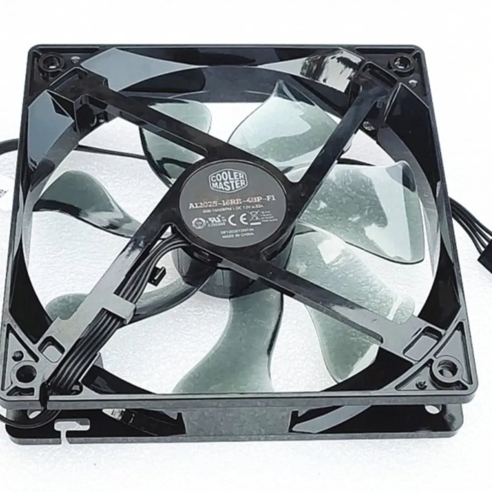 A12025-16RB-4BP-F1 DF1202512RFHN New T400 Blizzard Fan 12025 12cm 4-Wire Speed Regulation Red Mute