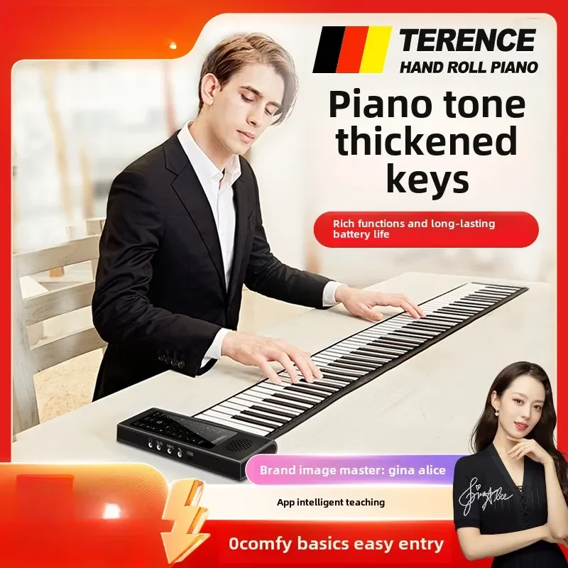 

Hand-rolled Electronic Piano Professional 88 Keyboard Thickened Beginner Home Practice Artifact Folding Portable