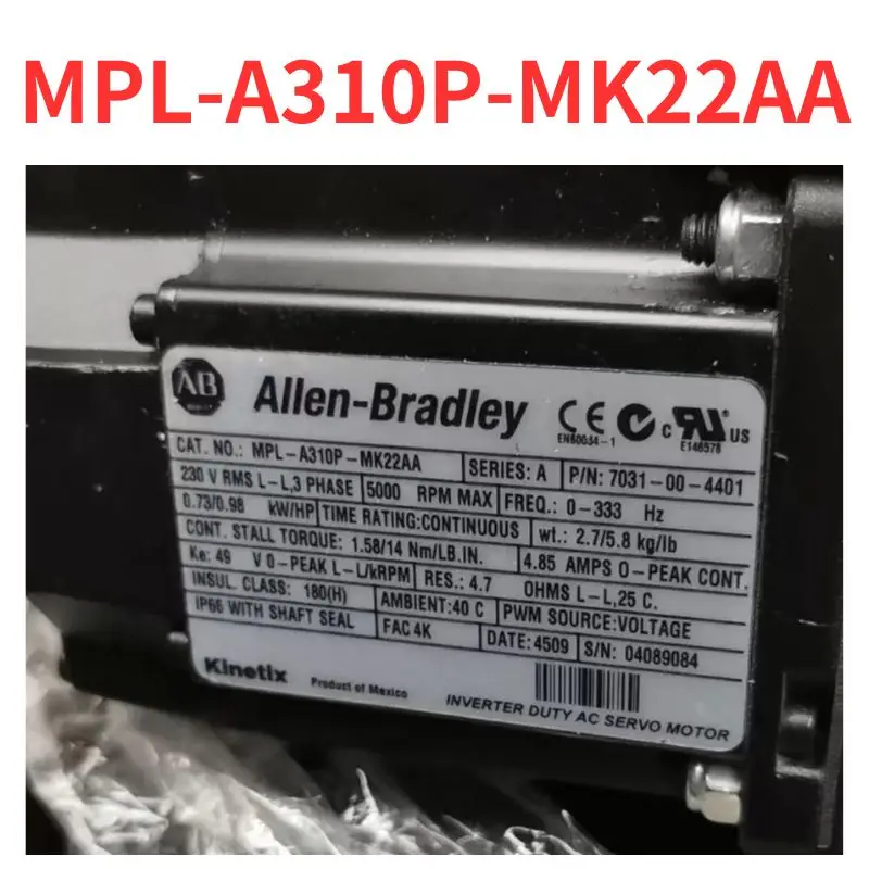 Second-hand    MPL-A310P-MK22AA     servo motor    test  OK     Fast Shipping