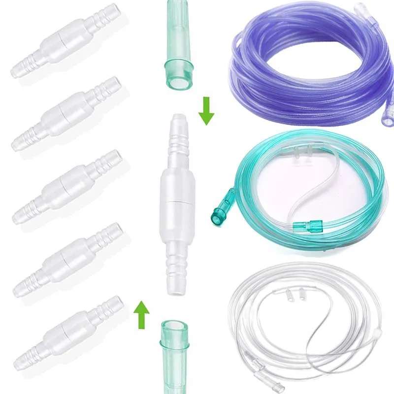 10PCS Disposable Oxygen Swivel Connector Rotating Nasal Cannula Tubing Adapter Home Concentrator Accessory Universal Plastic