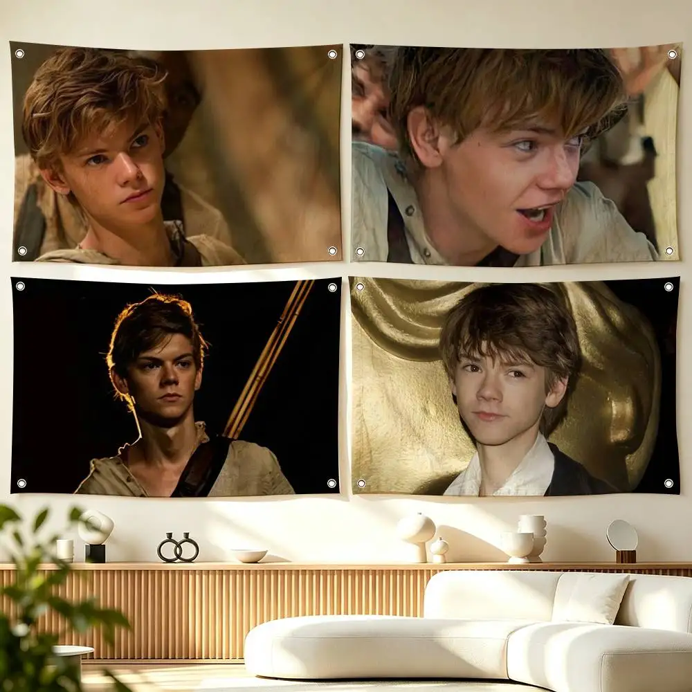 T-Thomas B-Brodie Sangster Actor  Flags for Bedrooms Home Decor Items Outdoor Decors Garage Decoration Flaga