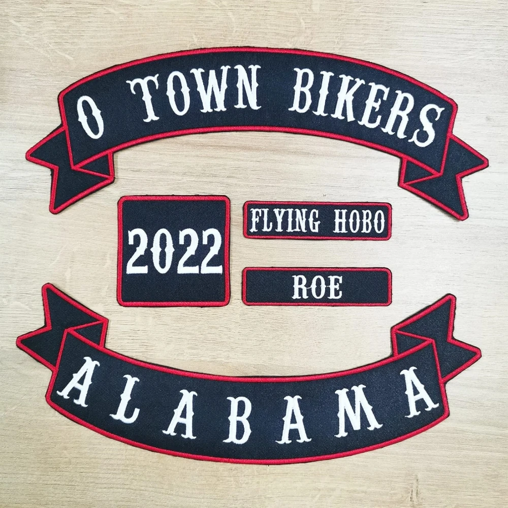 Custom Embroidered MC Biker Patches Personalized Embroidery Rocker Patch Rider Motorcycle Patches Back Name Patch for Biker Vest