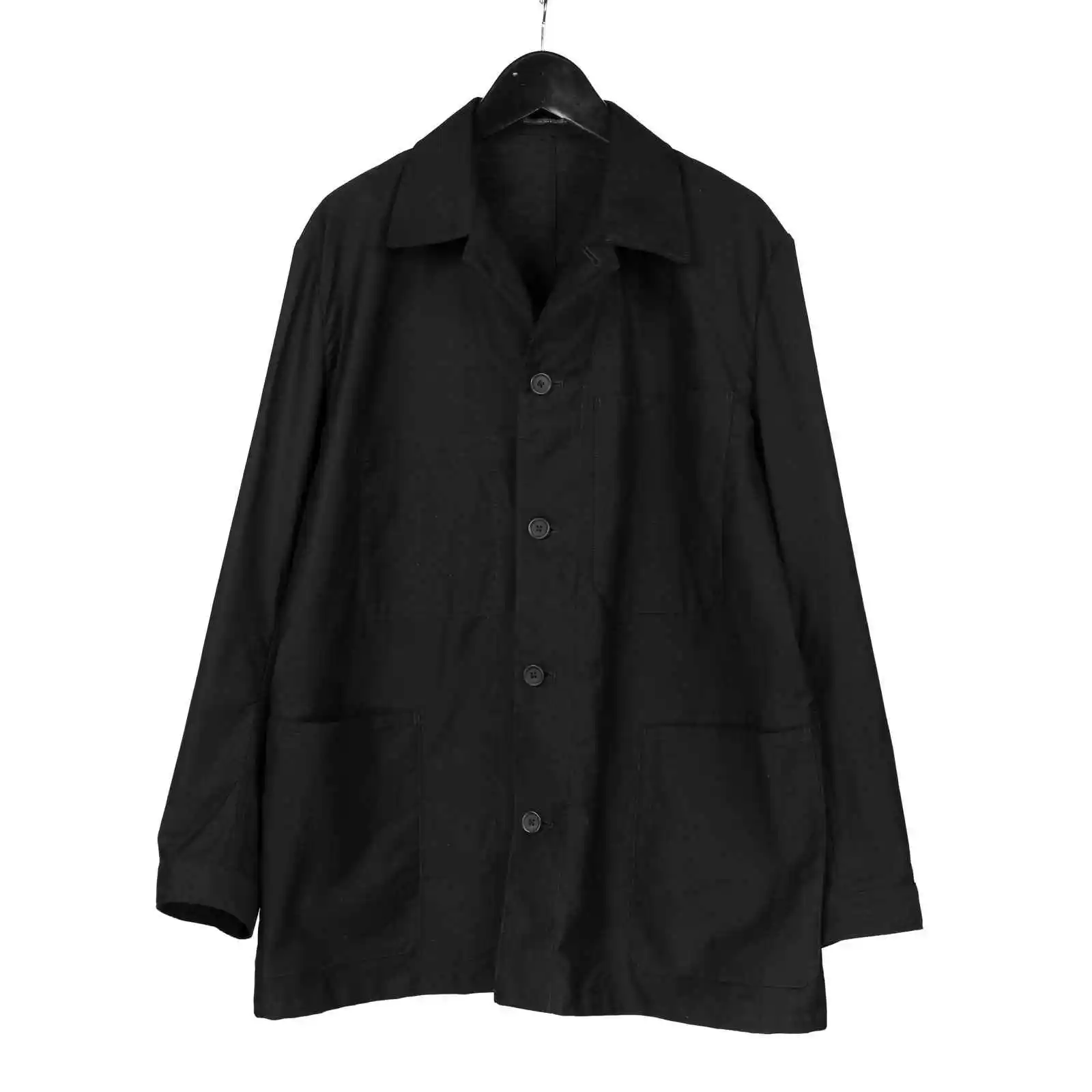 TOP-YAMAMOTO Black Work Jacket Coat