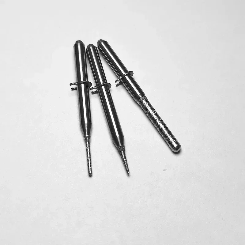 1pcs Dental Lab VHF N4+ Milling Burs for Glass Ceramic Lithium Disilicates D3 Cutters 0.6/1.0/2.4 Diamond Grinding Tools