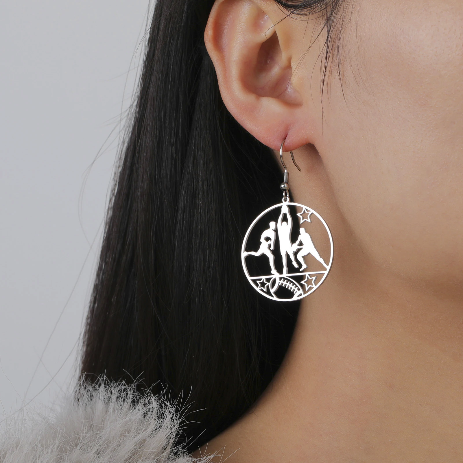 Vassago Gymnastics Baseball Dangle Earrings Women's Fashion Sports Jewelry Figure Skating Accessories Athletic Cheerleader Gifts