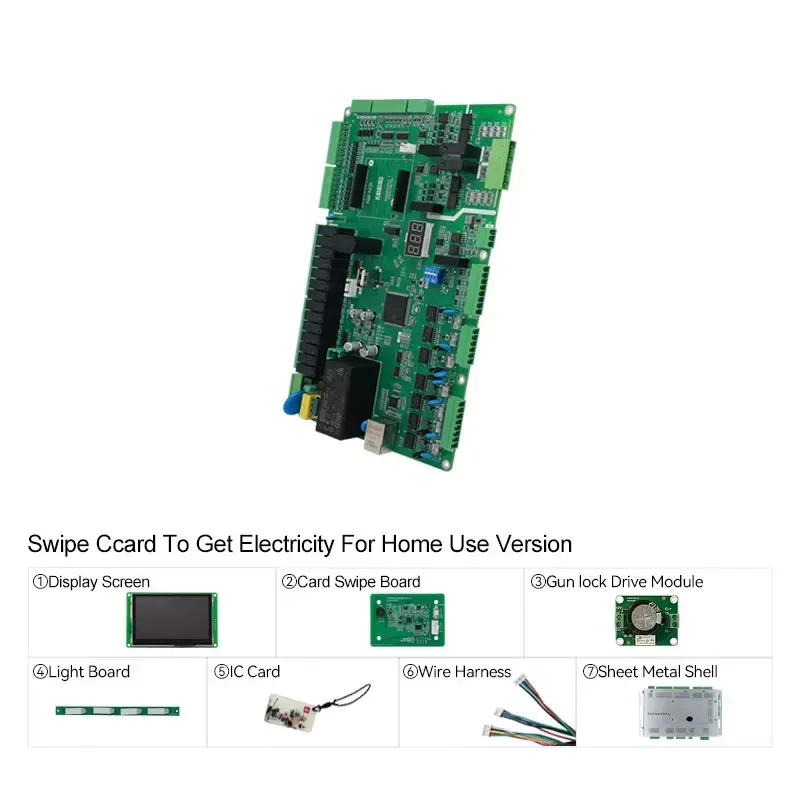 2026 Complete Dual-Gun 120kW DC EV Charger Control Board Kit with 4G, RFID, Touch Screen & Accessories
