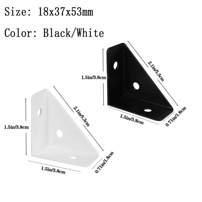 Steel Corner Brackets Right Angle Triangle, Furniture Reinforcement Hardware for Fixing Cabinet Bed Drawer Shelf Wall Corner