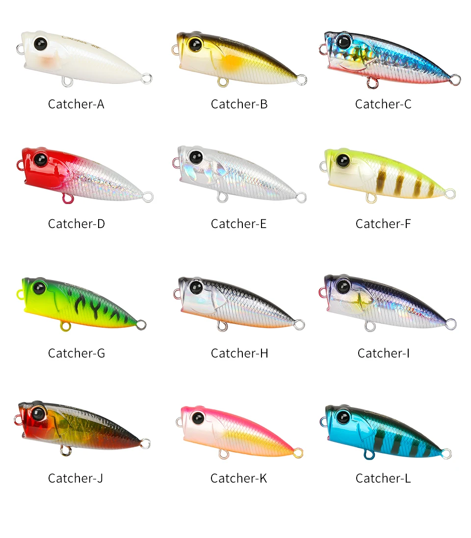 TSURINOYA 4 cm 3,3 g Angelköder Topwater Popper CATCHER 40F Hundespaziergang Action Harter Köder Leichtes Spiel Bass Rockfish Großes Mausmodell – Detail 4