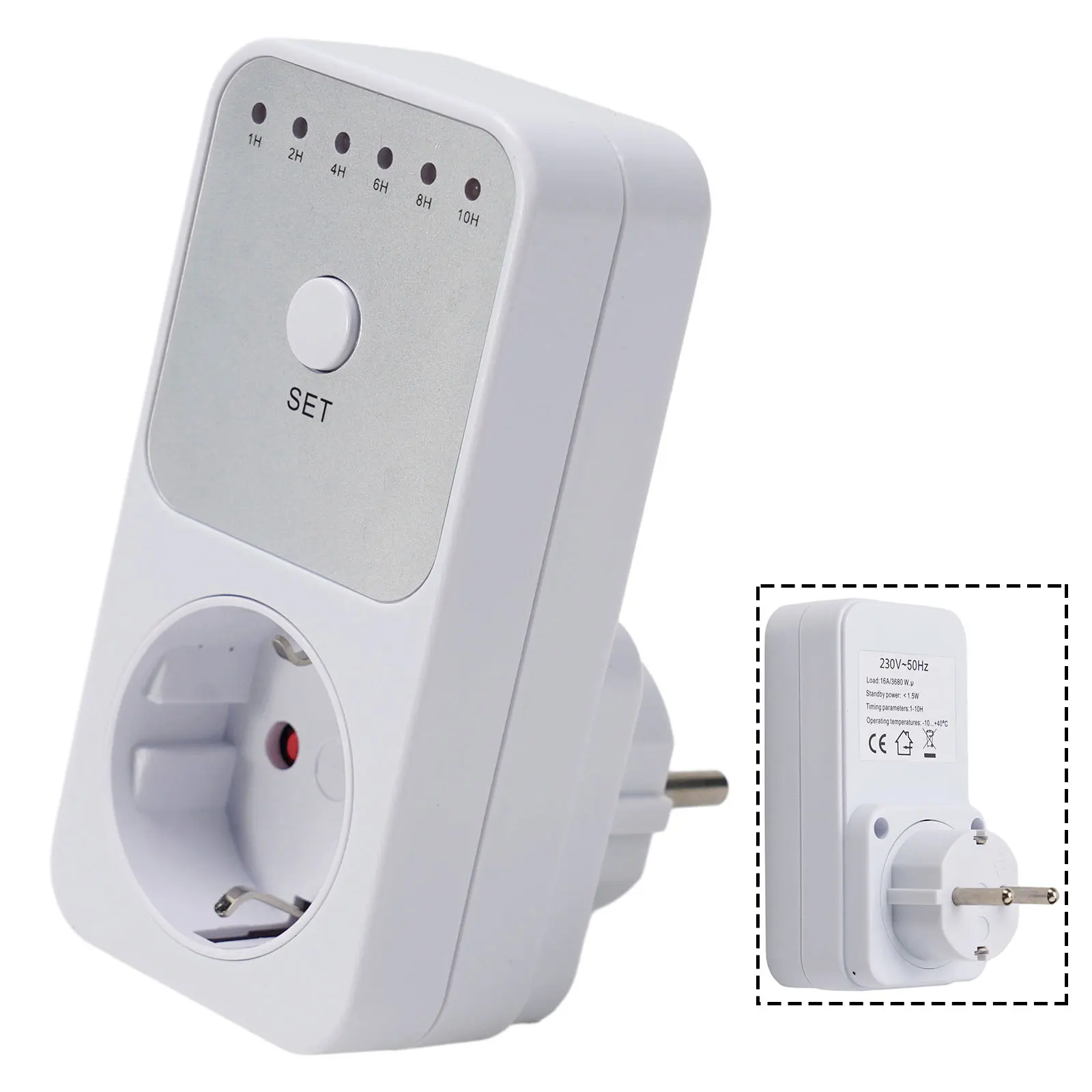 

Countdown Timer Timer Socket 240V 50Hz Kitchen Timing Socket White EU EU Countdown Timer German European Standard Timer Switch