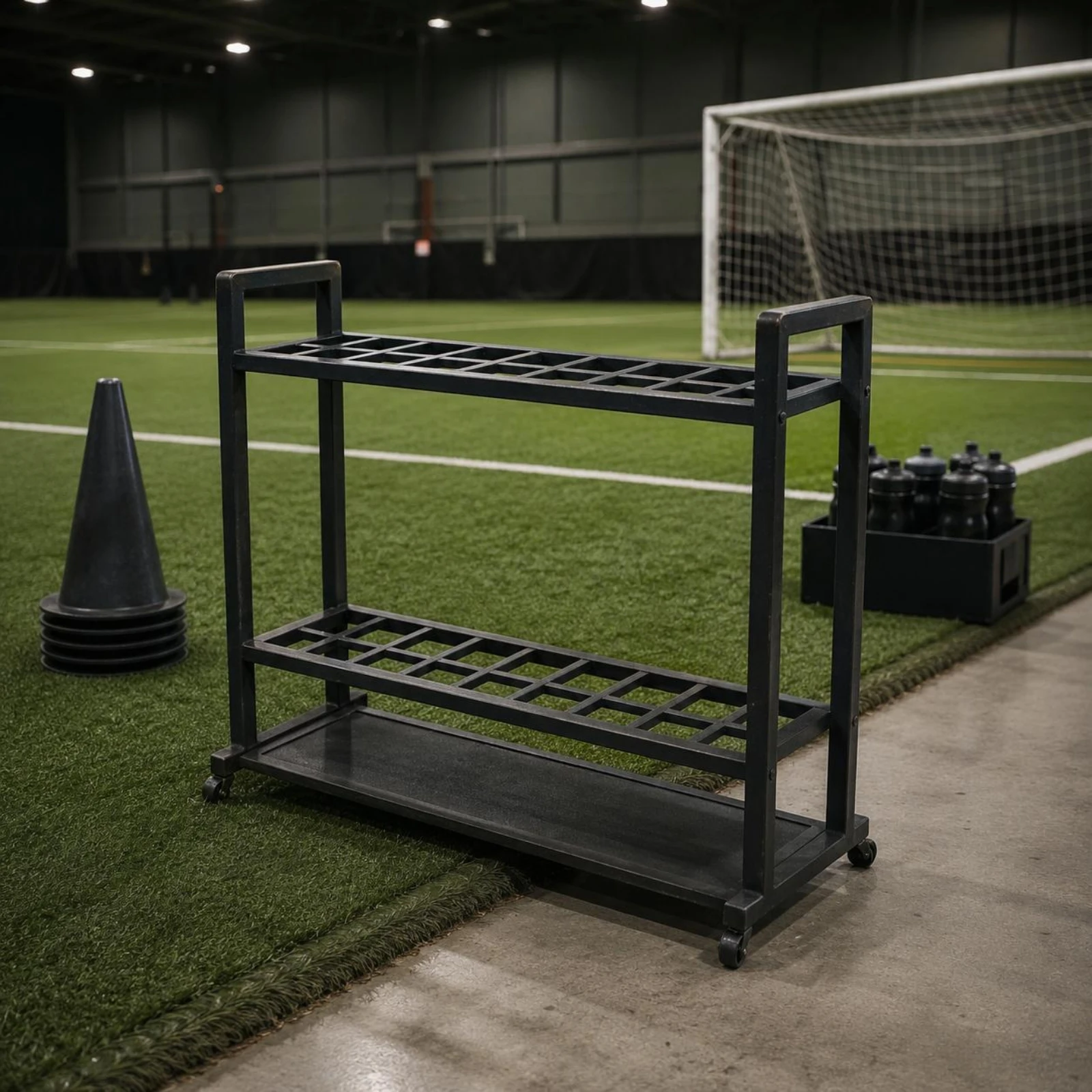 حامل عصي اللاكروس بعجلات دوارة - مراجعة Sports Equipment Locker وسعره