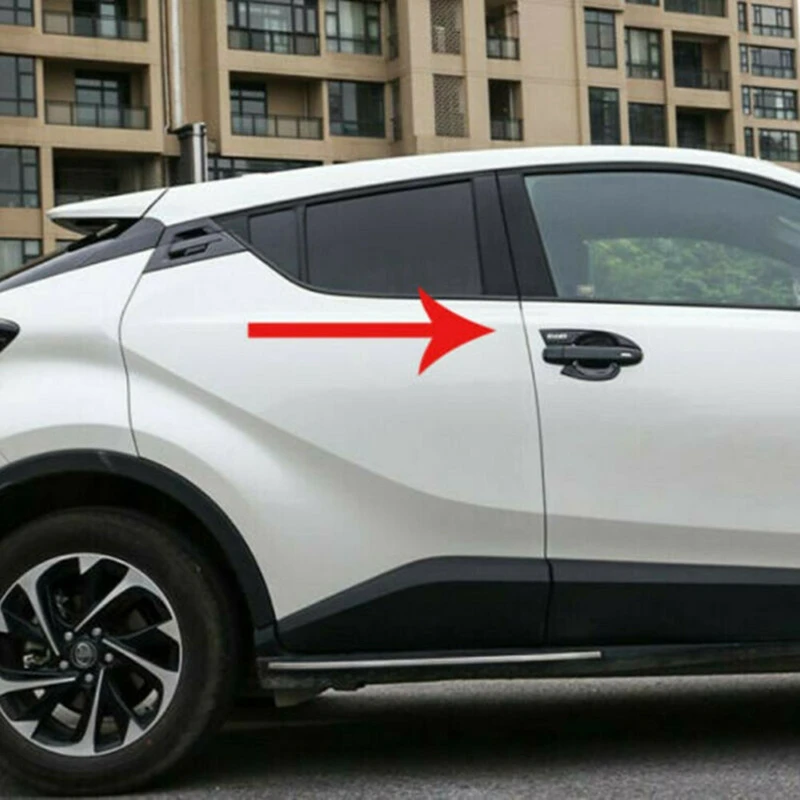 For Toyota CHR C-HR 2016-2020 Car Door Handles Bowl Covers Overlays Protection Catch Cap Sticker Chrome/Carbon Fiber Style