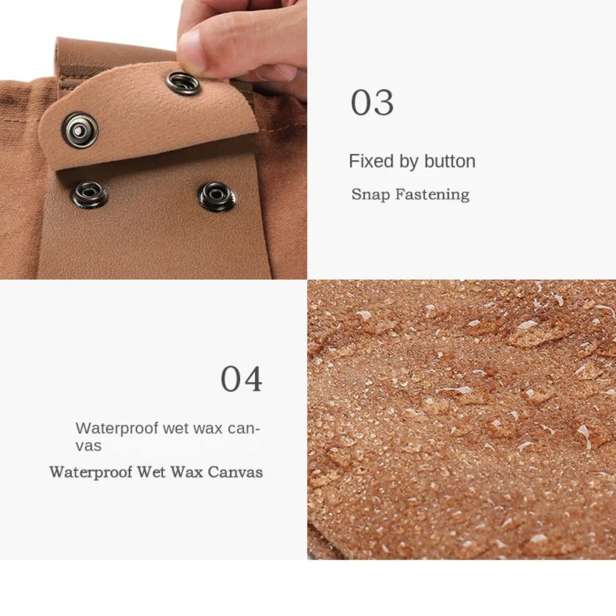 Outdoor Nahrungssuche Tasche Tasche Leder Bushcraft Tasche Gemüse Ernte Garten Obst Pflücken Taille Werkzeuge Lagerung Hängen Beutel Camping – Detail 6
