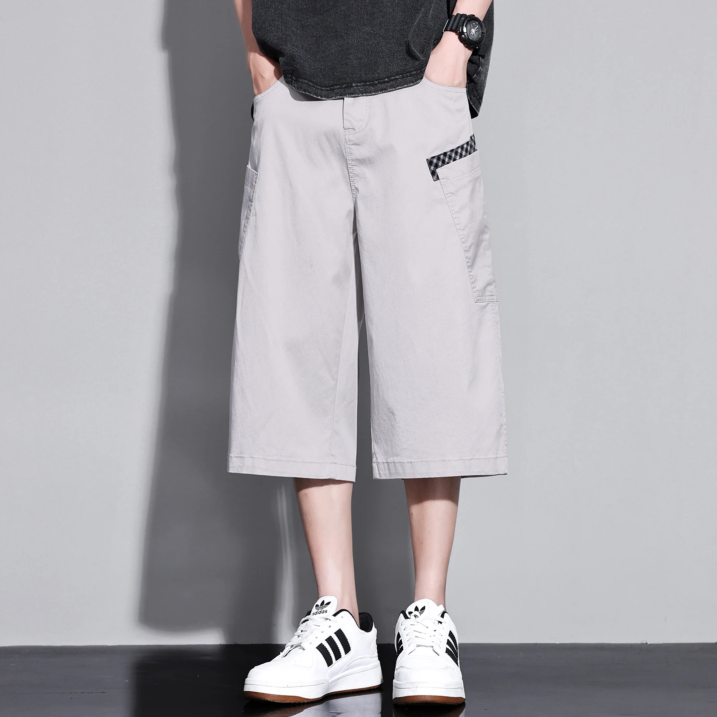 High Quality 2026 Summer Thin Lyocell Cargo Shorts Men Breathable Pants Streetwear Work Casual 3/4 Shorts Man Plus Size - view 5
