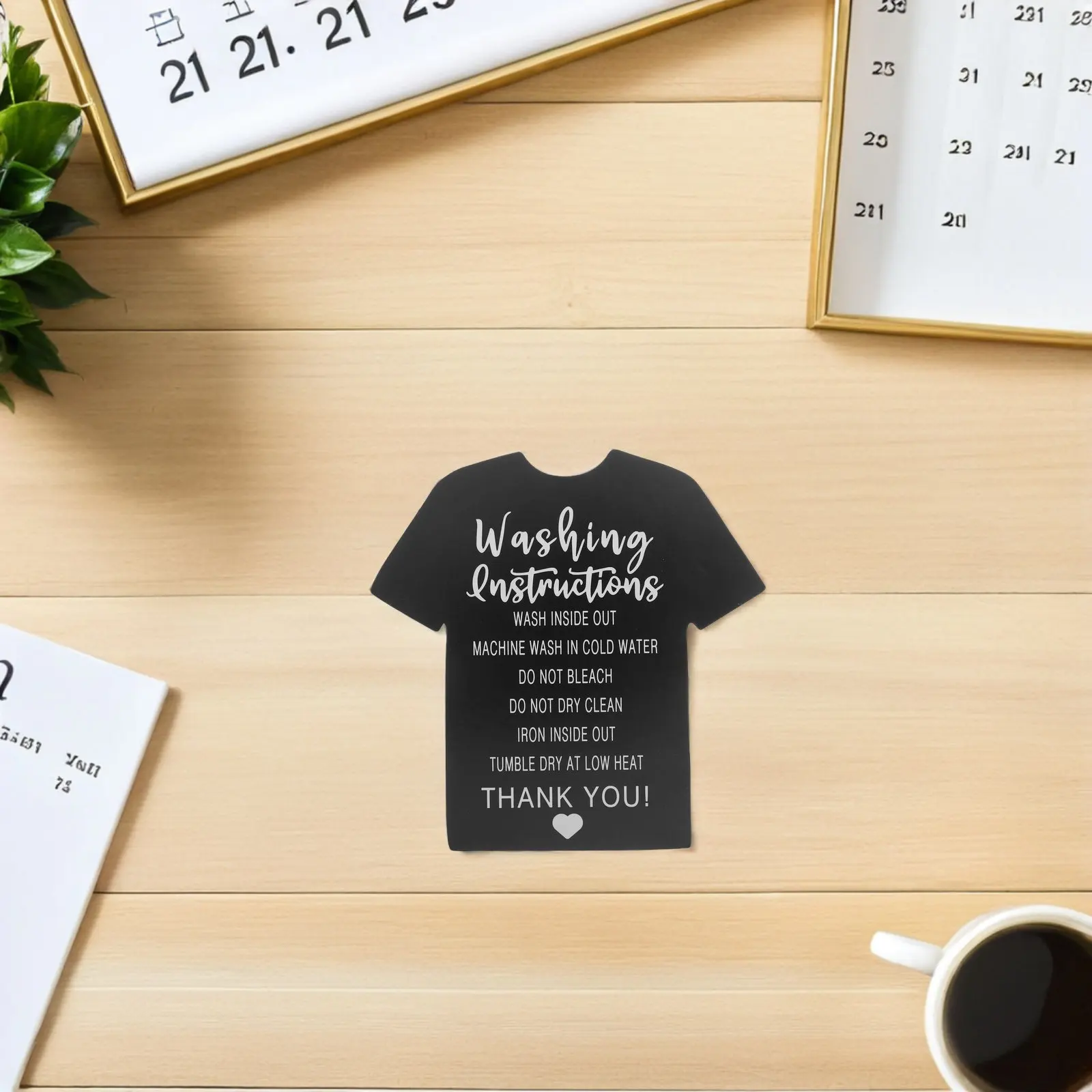 300Pcs Washing Instruction Cards for Shirts Minimalist Paper Tags Clothing Care Labels Laundry Guide Cards Small Business