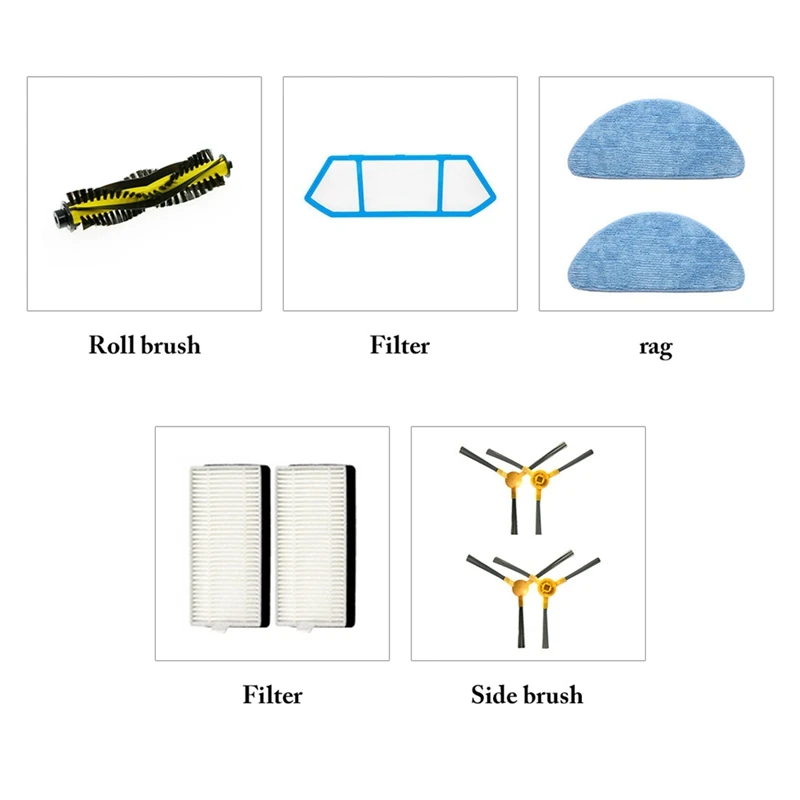 A98E-HEPA Filtro Spazzola Principale Mop Per Neatsvor X500 X520 X600 Pro Tesvor X500 T8 S6 Ikhos Crea Netbot S15 Aspirapolvere