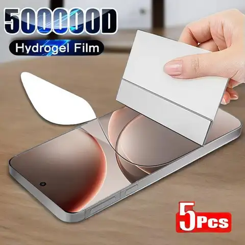 5Pcs Hydrogel Film For OPPO Find X9 X8 X7 X6 Pro Reno 14 13 FS Full Cover Screen Protector For OPPO