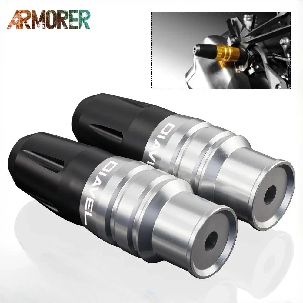 Universal Exhaust Sliders Crash Pads Protector Frame Falling Protectors For Ducati Diavel X Diavel/S Diavel 1260  Diavel Carbon