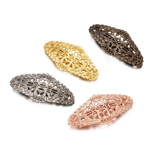 Imagen 1 del producto Pasador francés de plata antigua para mujer, Clips Retro para el cabello, joyería decorativa de estilo veraniego a la moda, regalo para mujer, 1 Uds.