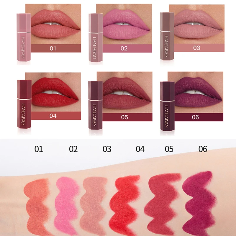 Velvet Matte Lip Gloss Waterproof Lasting Lipstick Non-stick Cup Lip Gloss Women Sexy Lip Makeup Multicolored Lipstick Cosmetic