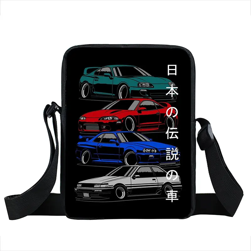 Japan JDM Racing Car Crossbody Bag Mechanic Engine / Turbine Shoulder Bags for Travel Phone Purse Holder Harajuku Messenger Bag