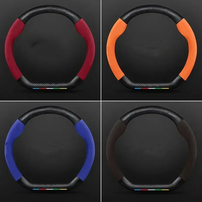 

For Zeekr extreme Krypton 001 007 009 MIX Microfiber Leather Sport D Shape Car Steering Wheel cover Auto Accessories