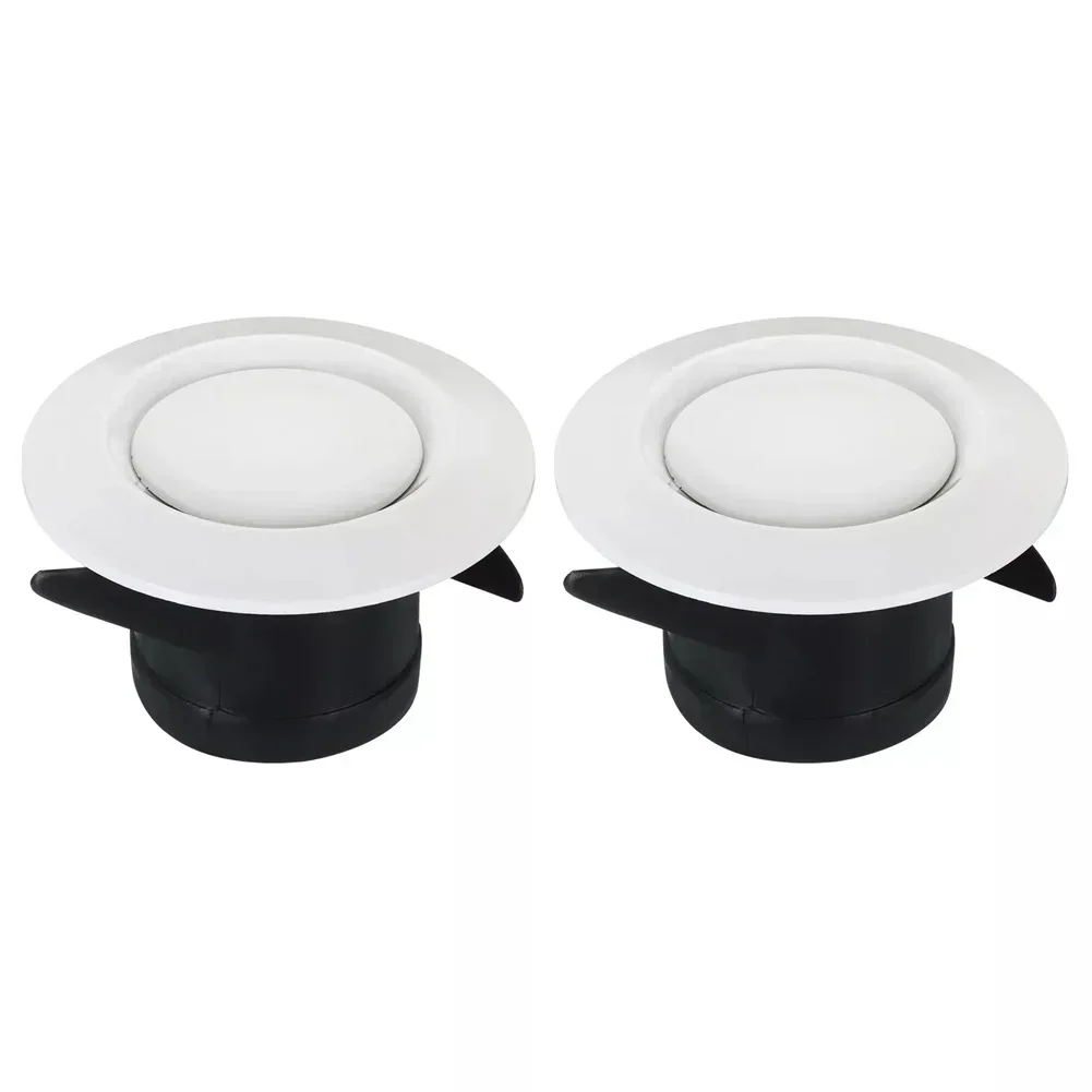 

3 Inch Round Air Vent 2pcs Adjustable Ceiling Diffuser Grill Louver Soffit Vent Kitchen Bath Air Outlet Fresh System