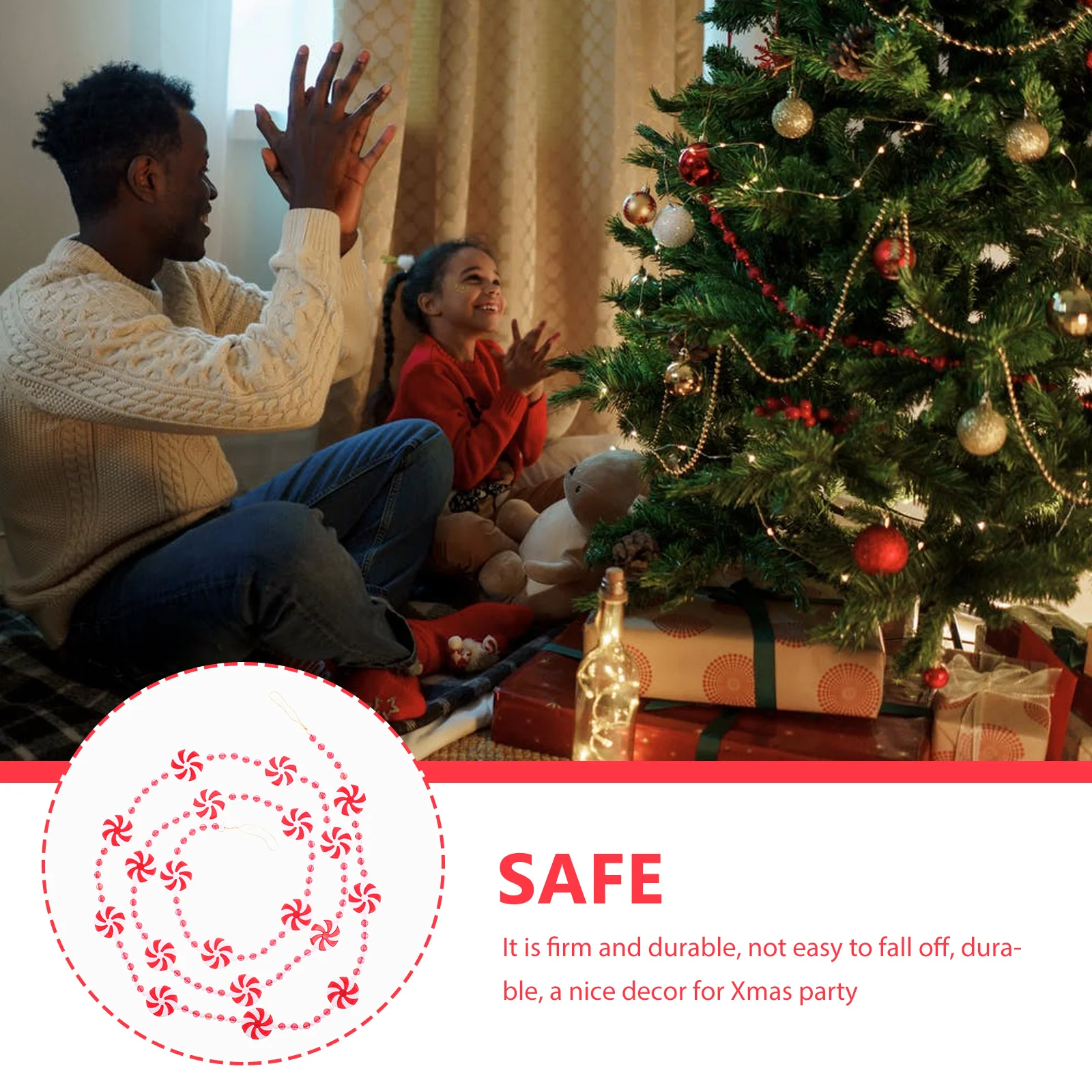 

Candy Pendant 24 Pieces Xmas Tree String Decorative Hanging for Christmas Home Decorations Supplies