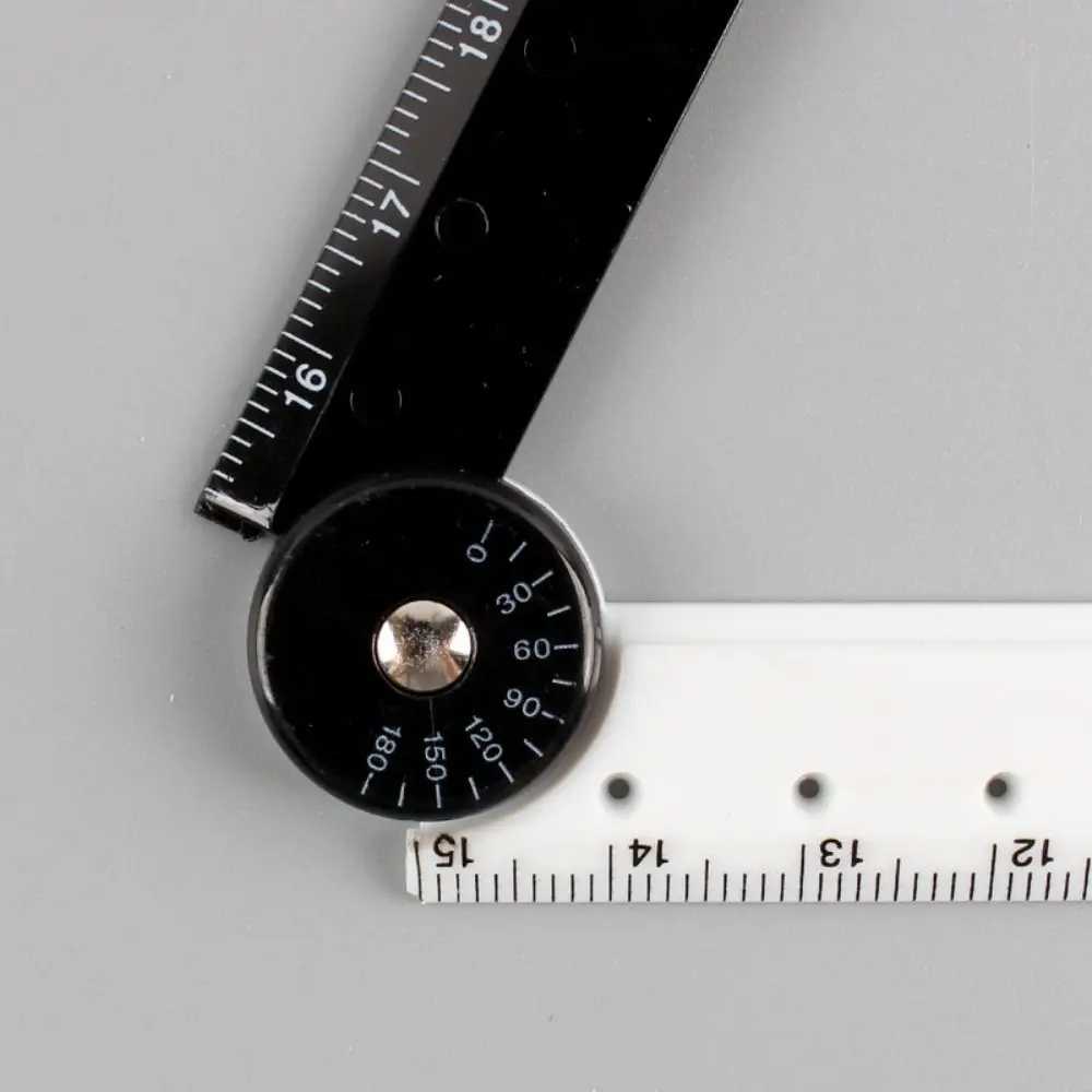 Graphic Black And White Folding Ruler Plastic Measuring Straight Ruler Multifunctional Drawing Scale Ruler Student