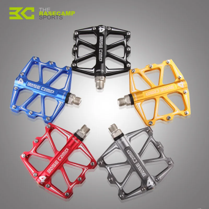 BaseCamp 4 Bearings MTB Bicycle Pedal Mountain Road Bike Pedal Slip-resistant Ultralight Aluminum Alloy Cycling Pedals Bike Part